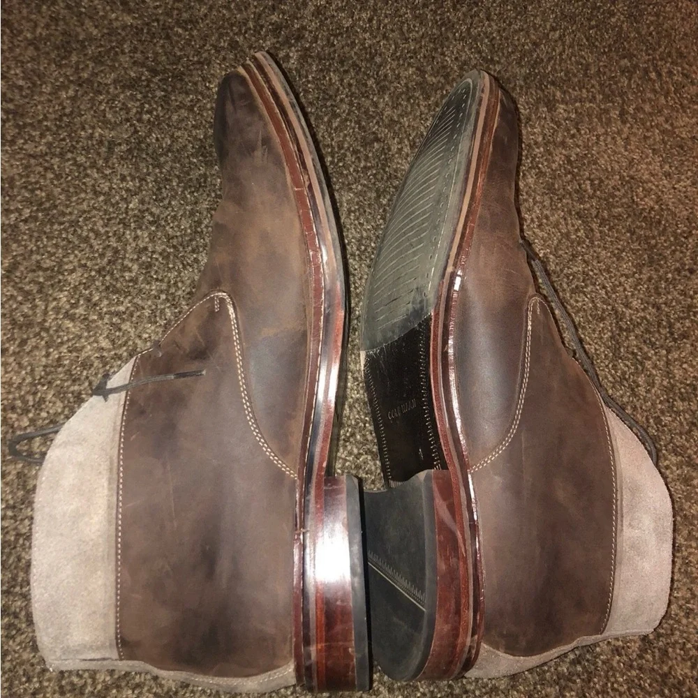 Cole Haan Two-Tone Leather Chukka Boots - Picture 3 of 5